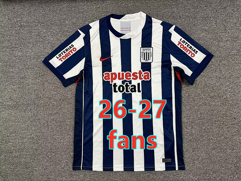 26-27 Alianza Lima Home Fans Version Jersey S-4XL