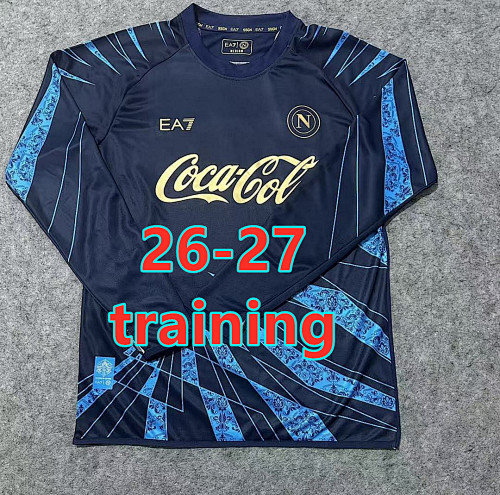 26-27 Napoli Training Fans Long Sleeve Jersey S-4XL