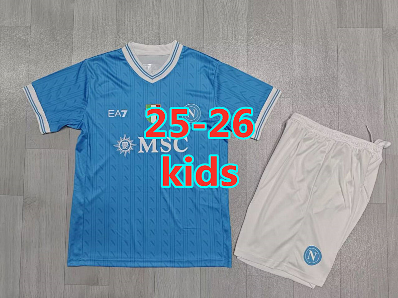 25-26 Napoli Home Kids Jersey+shorts Kit 16 -28