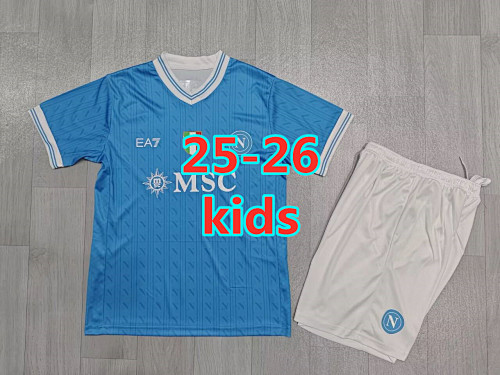 25-26 Napoli Home Kids Jersey+shorts Kit 16 -28