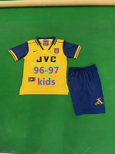 96-97 Arsenal Away Retro Kids Jersey+shorts Kit 16 -28