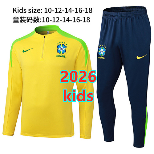 Brazil Kids Long Sleeve Tracksuit 10- 18