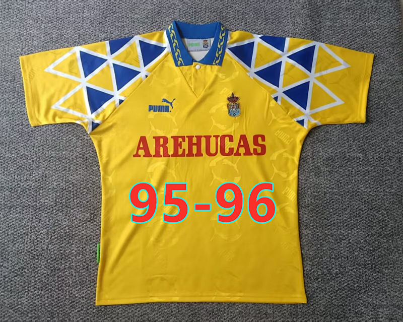 95-96 Las Palmas Home Retro Fans Version Jersey S-2XL