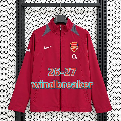 26-27 Arsenal Retro Windbreaker S-2XL