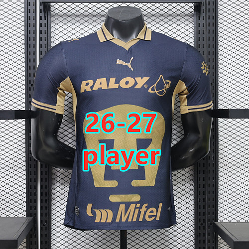 26-27 Pumas Unam Away Player Version Jersey S-2XL