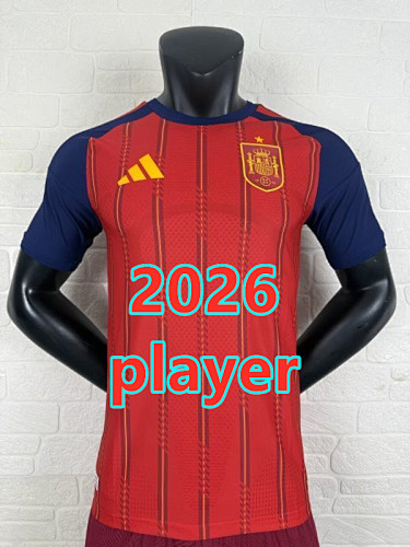 Spain Home Player Version Jersey S-4XL