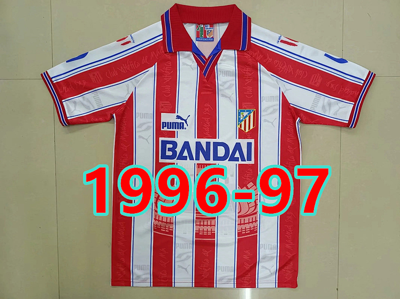 Atletico Madrid Retro TopThai Quality Home Jersey S-2XL
