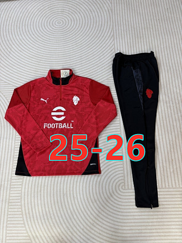 25-26 AC Milan Long Sleeve Tracksuit S-2XL AC