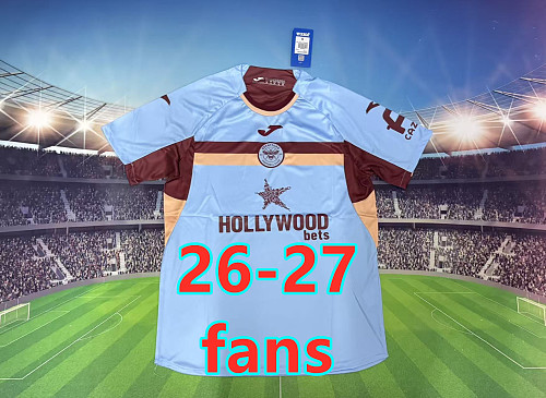 26-27 Brentford Third Fans Version Jersey S-4XL