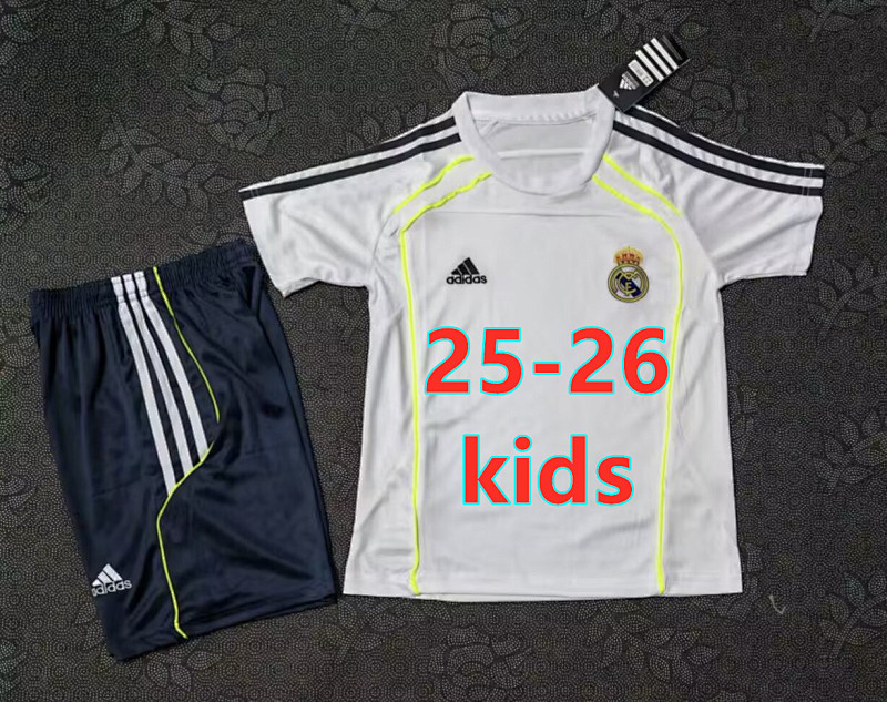 25-26 Real Madrid Kids Retro Jersey+shorts Kit 16 -28