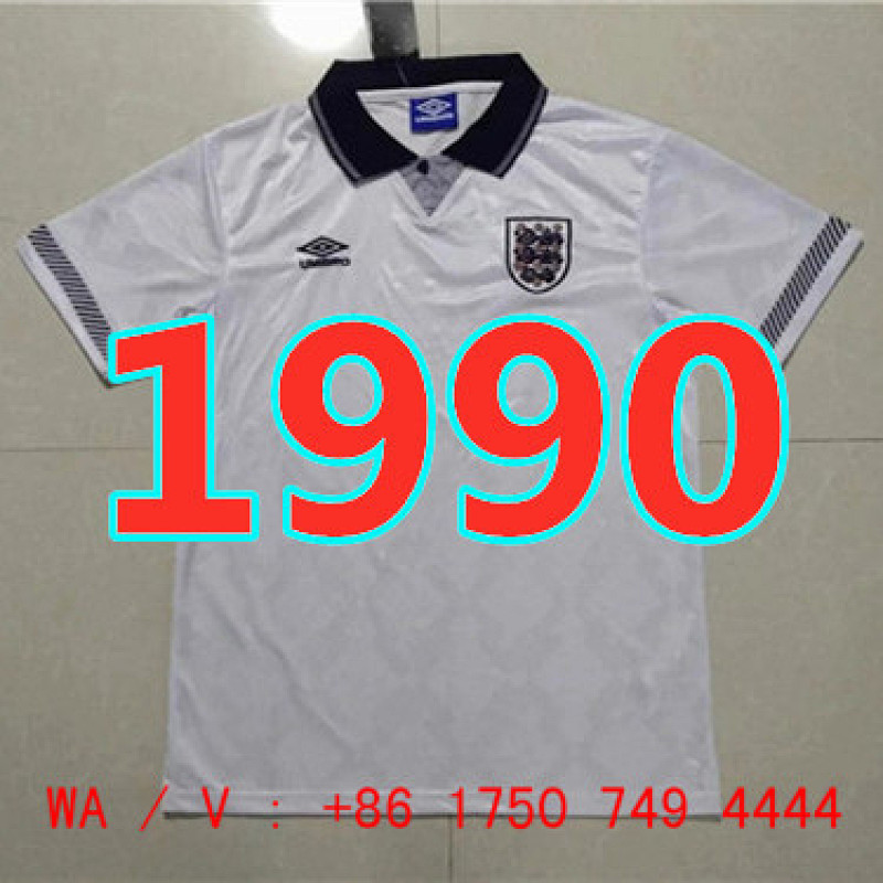 England Retro TopThai Quality Home Jersey S-2XL