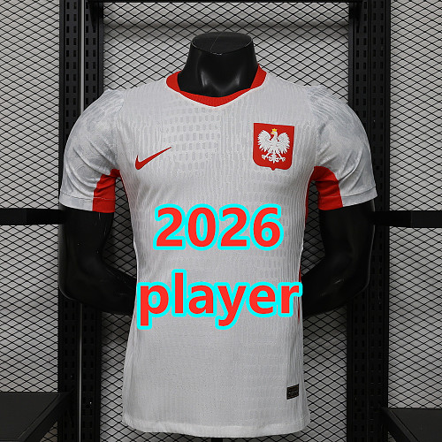 Poland Home Player Version Jersey S-2XL