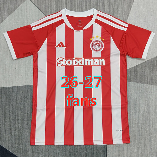 26-27 Olympiacos Home Fans Version Jersey S-4XL