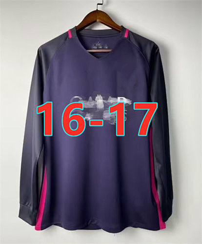 16-17 Barcelona Away Retro Long Sleeve Jersey S-2XL