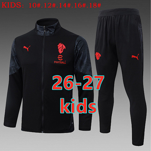 26-27 AC Milan Kids Long Zipper Jacket 10 -18 AC