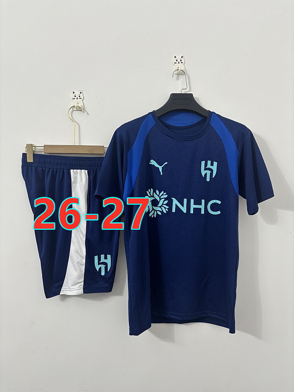 26-27 Al-Hilal Saudi Short Sleeve Tracksuit Kit S-3XL