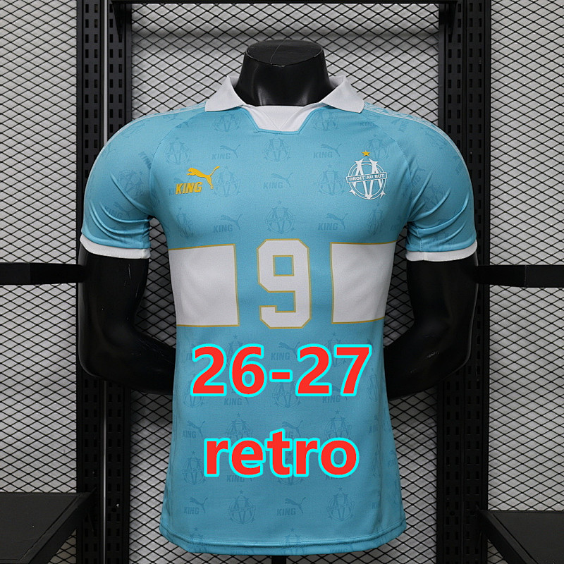 26-27 Marseille Retro Player Version Jersey S-2XL 9