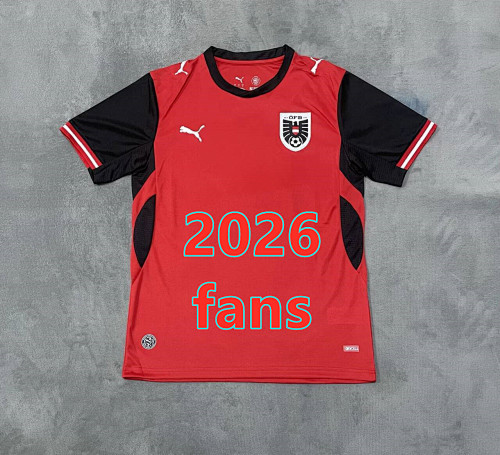 Austria Home Fans Version Jersey S-4XL