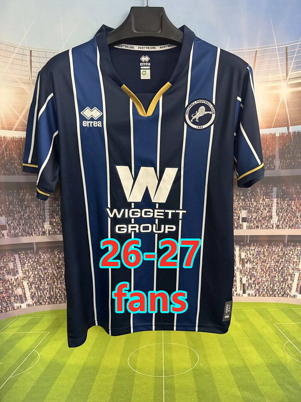 26-27 Millwall Home Fans Version Jersey S-4XL