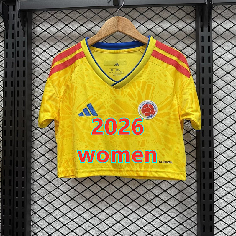 Colombia Home Women Short Jersey S-2XL