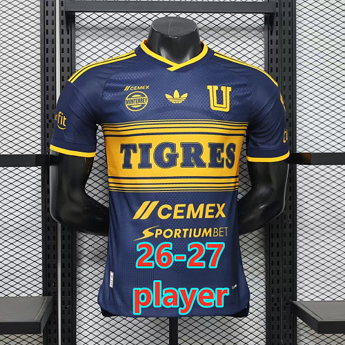 26-27 Tigres Away Home Player Version Jersey S-4XL