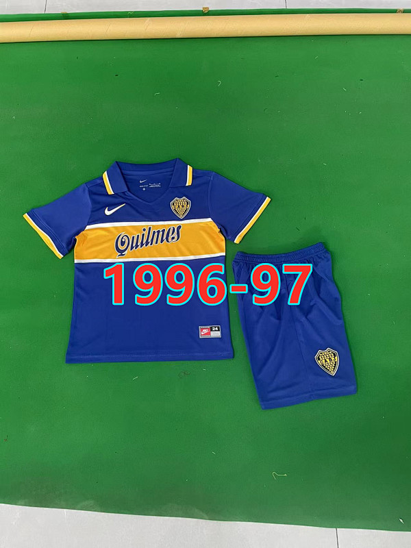 Boca Juniors Kids Retro Home Jersey 16 -28