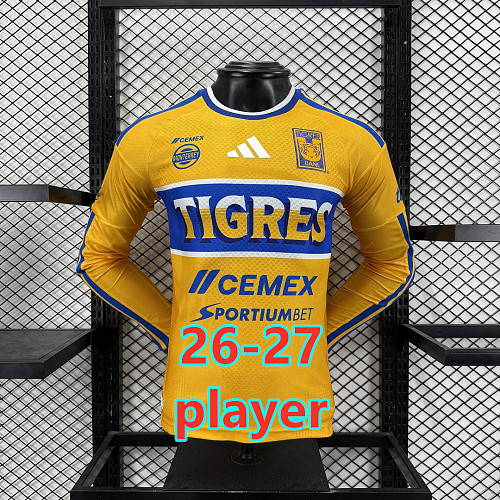 26-27 Tigres Uanl Home Player Version Long Jersey S-4XL