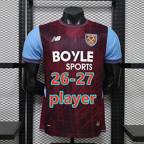26-27 West Ham United Home Player Version Jersey S-2XL