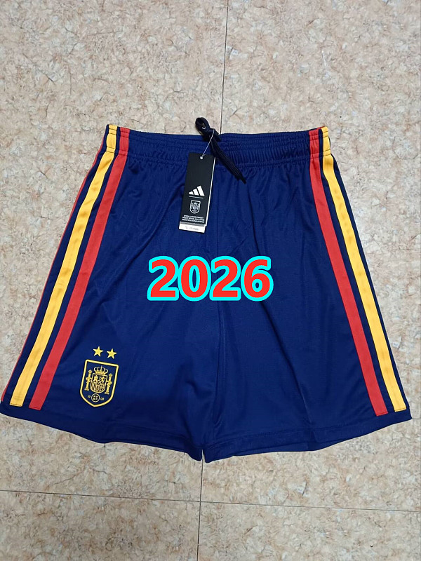 Spain Home Fans With 2 Stars Shorts S-2XL 2