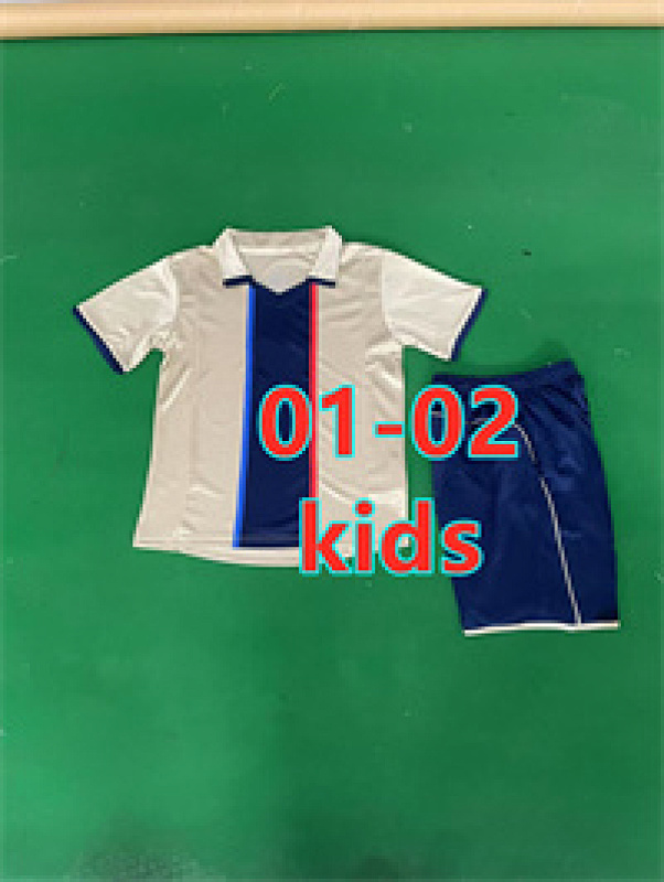 01-02 Barcelona Away Retro Kids Jersey+shorts Kit 16 -28