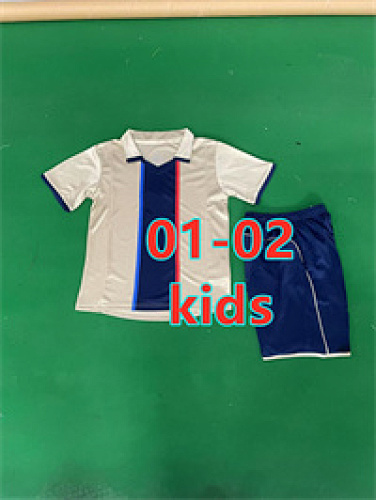 01-02 Barcelona Away Retro Kids Jersey+shorts Kit 16 -28