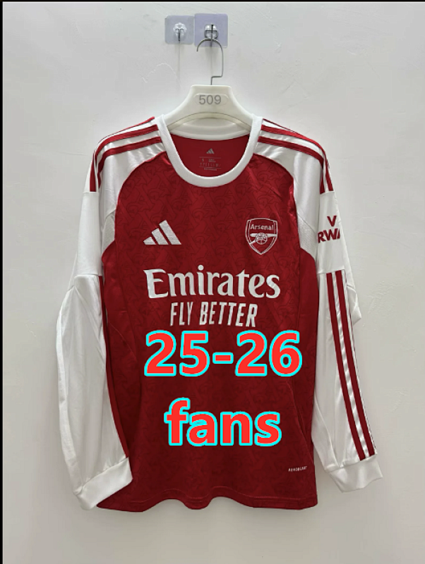 25-26 Arsenal Home Fans Version Long Jersey S-2XL