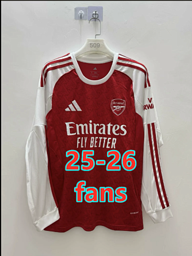 25-26 Arsenal Home Fans Version Long Jersey S-2XL