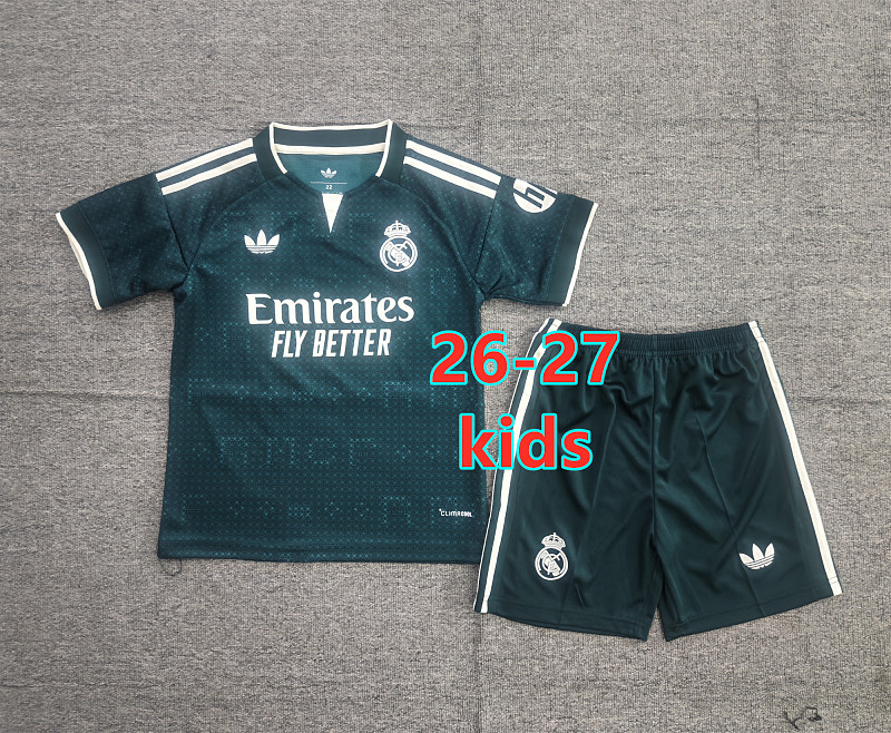 26-27 Real Madrid Away Kids Jersey+shorts Kit 16 -28