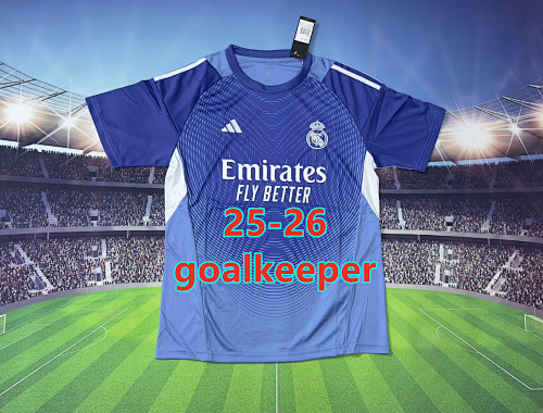 25-26 Real Madrid Goalkeeper Fans Version Jersey S-2XL