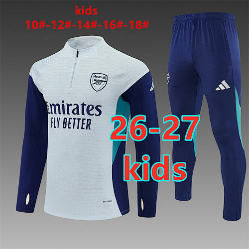26-27 Arsenal Kids Player Long Tracksuit 10- 18