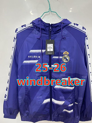 25-26 Real Madrid Retro Windbreaker S-2XL