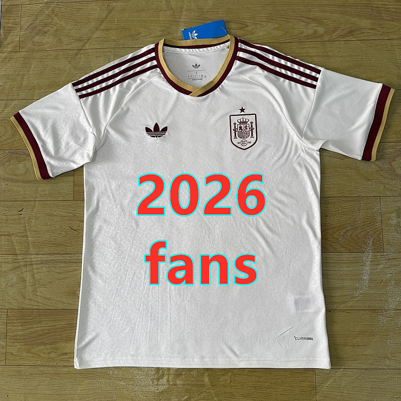 Spain Away Fans 2 Teams Jersey S-4XL 2
