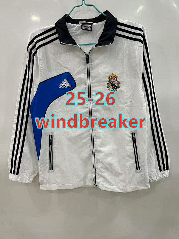 25-26 Real Madrid Embroidery Windbreaker S-2XL
