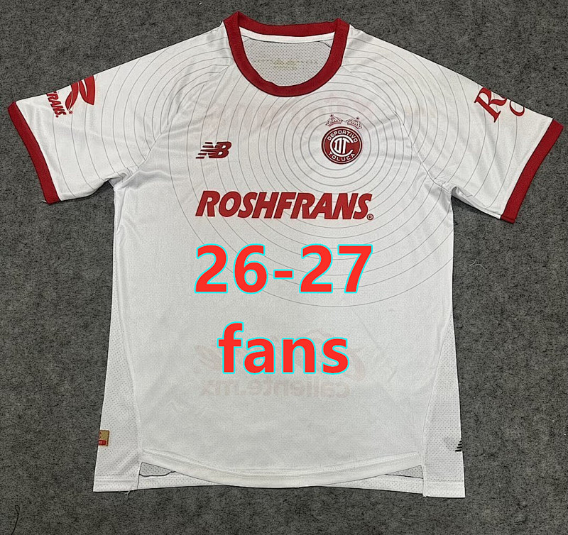 26-27 Toluca Away Fans Version Jersey S-4XL