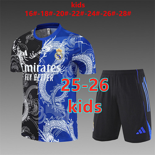 25-26 Real Madrid Kids Short Sleeve Tracksuit 16 -28