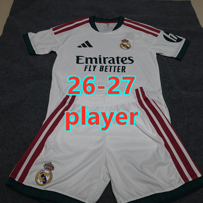 26-27 Real Madrid Home Player Short Sleeve Kit S-2XL
