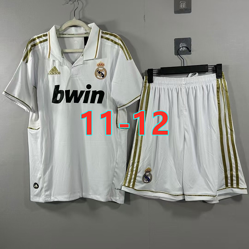11-12 Real Madrid Home Retro TopThai Short+shorts Kit S-2XL