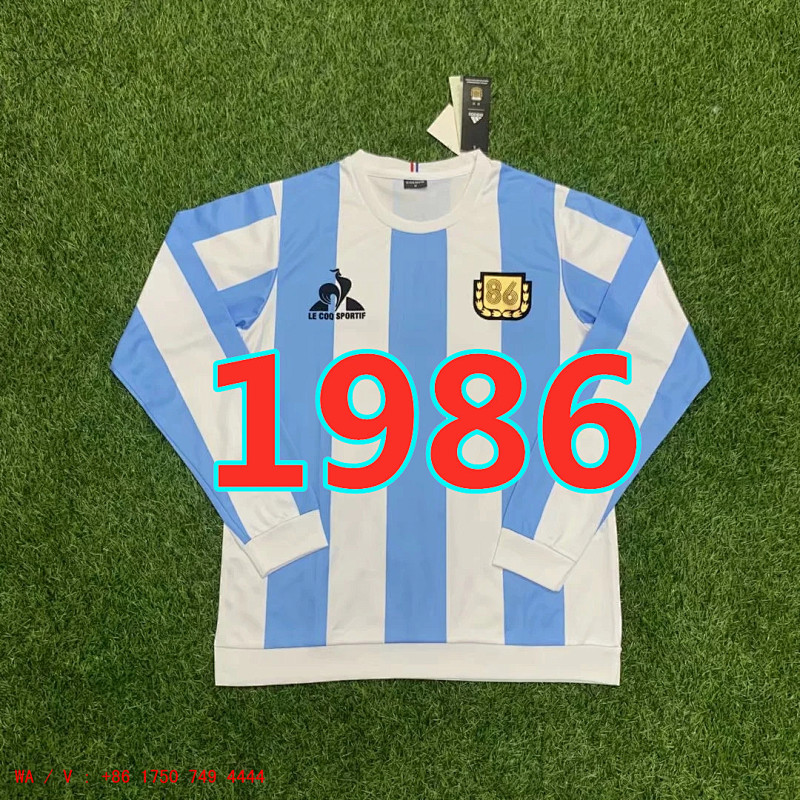 Argentina Retro Long Sleeve Anniversary Jersey S-2XL