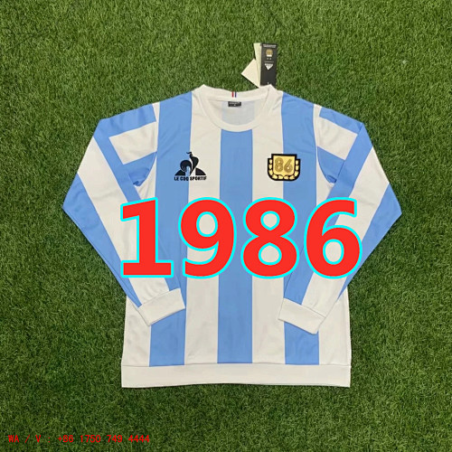 Argentina Retro Long Sleeve Anniversary Jersey S-2XL