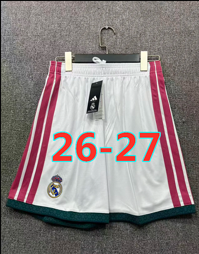 26-27 Real Madrid Home Fans Version Shorts S-2XL