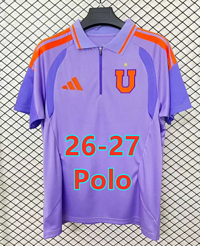 26-27 Universidad De Chile Polo Fans Version Jersey S-4XL Polo