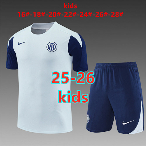 25-26 Inter Milan Kids Short Sleeve Tracksuit 16- 28