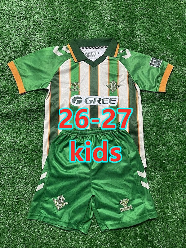 26-27 Real Betis Special Kids Jersey+shorts Kit 16 -28