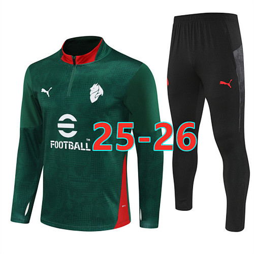 25-26 AC Milan Long Sleeve Tracksuit S-2XL AC